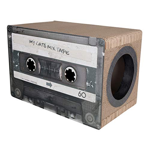 District 70 Mix Tape Cardboard Cat Scratcher (Large) - Black