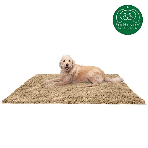 Furhaven Pet Dog Mat | Muddy Paws Absorbent Chenille Shammy Bath Towel