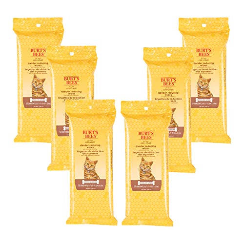 Burt's Bees For Cats Natural Dander Reducing Wipes | Kitten and Cat Wipes