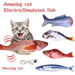 WSC Cat Catnip Toys Wagging Fish Realistic Plush Simulation Electric Doll Fish