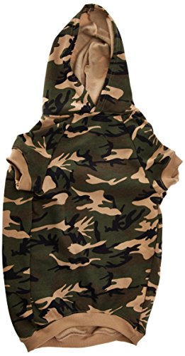 Casual Canine Camo Hoodie for Dogs, 20" XL, Green