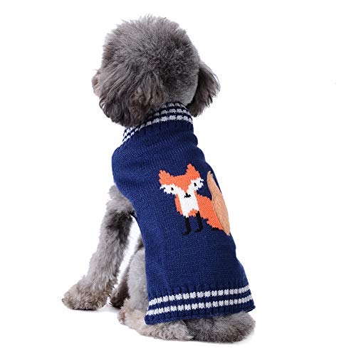 DOGGYZSTYLE Dog Sweaters Pet Clothes Animal Print Puppy Cat Knitted Sweaters