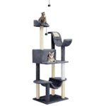 Finether Cat Tree Tower Furniture Kitten Playhouse with Sisal Covered