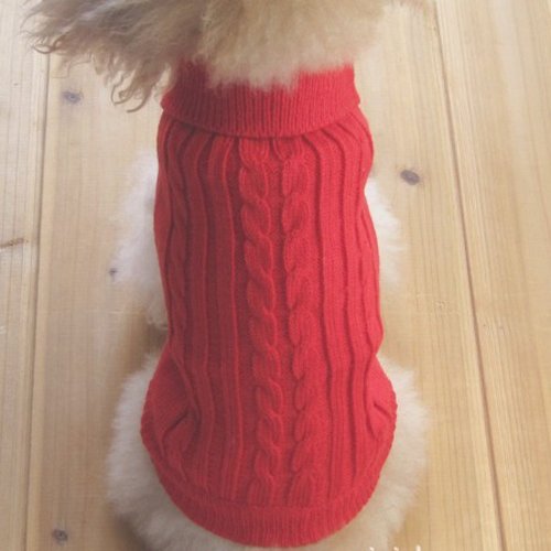 Tangpan Turtleneck Classic Straw-Rope Pet Dog Sweater Apparel