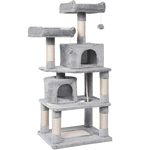 Yaheetech 57in Cat Tree TowerFurniture Kitten Activity Condo Pet Play House