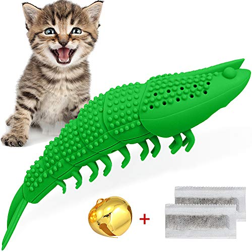 HETOO Cat Catnip Toys,Interactive Cat Toothbrush Chew Toy for Kitten Kitty Cats