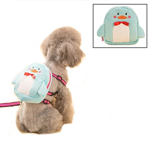 Stock Show Pet Dog Cartoon Backpack Harness with Leash, Puppy Dog Cute