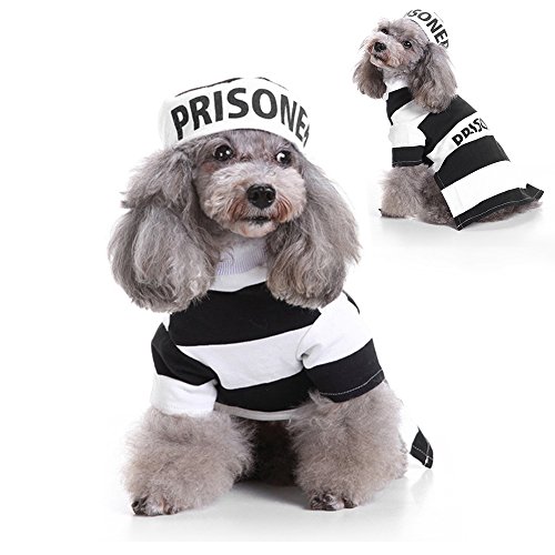 LUCKSTAR Prisoner Dog Costume - Prison Pooch Dog Halloween Costume Party