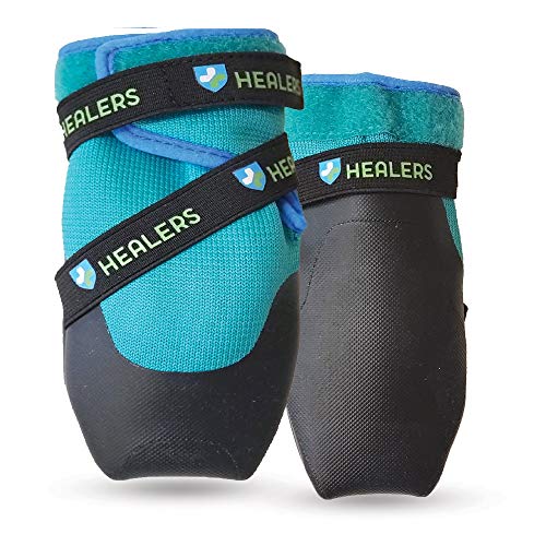 Healers Dog Boots for Paw Protection with Non Slip Sole, Reflective Pet Booties