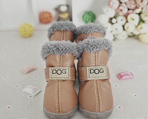 Pihappy Little Pet Waterpoof Winter Dog Boots Skidproof Soft Snow Winter