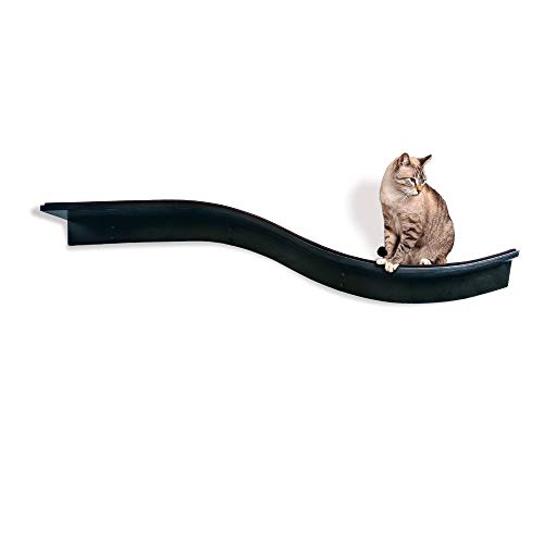 THE REFINED FELINE Lotus Branch Cat Shelf, Espresso