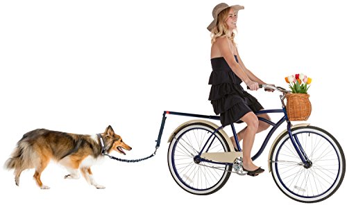 Hands Free Bicycle Dog Leash for Bike Riding Safe with Pets - Soft & Easy Pull Tug Free Control from Small to Large Dogs