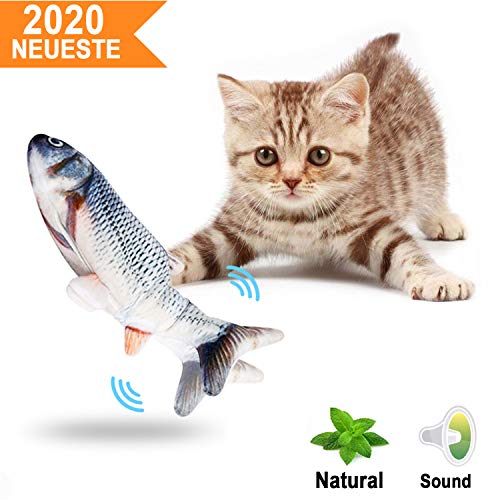 COLORCASA Realistic Plush Simulation Electric Doll Fish, Funny Interactive Pets