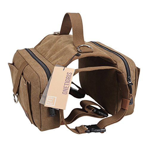 OneTigris Dog Pack Hound Travel Camping Hiking Backpack Saddle Bag Rucksack