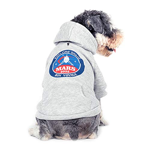 kyeese Dog Hoodies Sweater with Harness Hole Thicken Pet Cold Weather Coats
