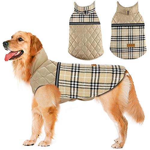 Dog Jacket Winter Dog Coat Reversible Reflective Dogs Apparel Outdoor Thicken