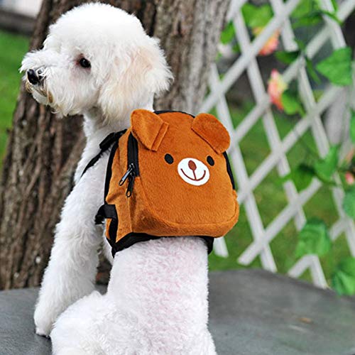 BUYITNOW Cute Pet Backpack Harness Travel Outdoor Hiking Adjustable Leash