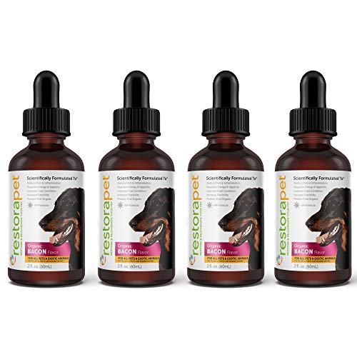 RestoraPet 4 Pack Organic Pet Supplement for Dogs, Cats & Horses