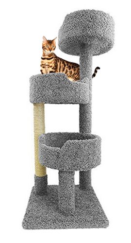 CozyCatFurniture 52 inches Cat Tower for Large Cats, Made in USA