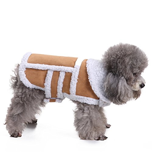 RYPET Small Dog Winter Coat - Shearling Fleece Dog Warm Coat
