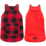 SCENEREAL Dog Winter Clothes Reversible Jacket Warm Coat Windproof