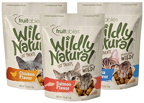 Fruitables 2.5 Ounce Wildly Natural Cat Treats Variety Pack of 3