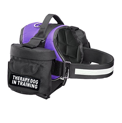 Therapy Dog in Training Harness with Removable Saddle Bag Backpack