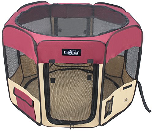EliteField 2-Door Soft Pet Playpen, Exercise Pen, Multiple Sizes and Colors Available
