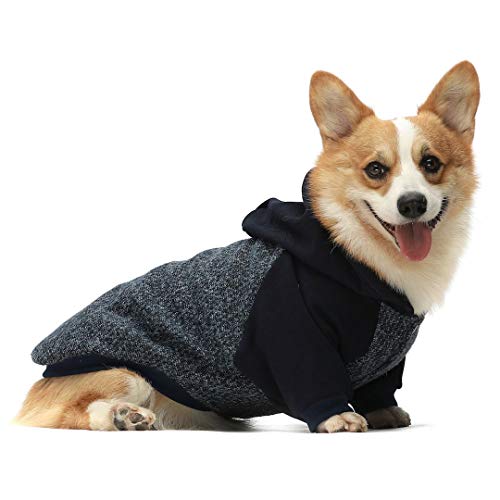 Fitwarm Knitted Pet Winter Clothes Dog Hoodies Coats Cat Hooded Jackets Sweatshirts Large