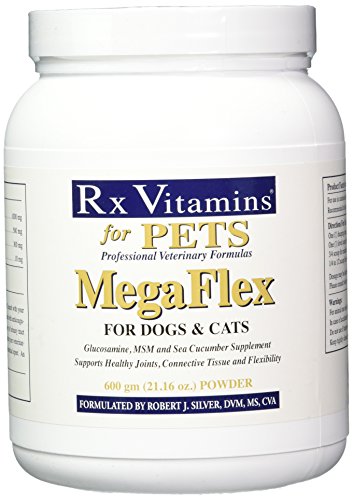 Rx Vitamins for Pets MegaFlex for Dogs and Cats - Glucosamine & MSM - Supports Joints Tissue & Flexibility - 600g Powder