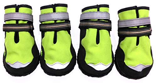 Xanday Dog Boots Waterproof Dog Shoes, Paw Protectors with Reflective