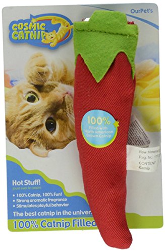 OurPets 100-Percent Catnip Filled Chili Pepper Cat Toy, Hot Stuff