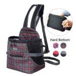 Wellver Dog Carriers Front Pack Pet Backpack Carrier for Small Dogs Cats with Hard Bottom,Medium