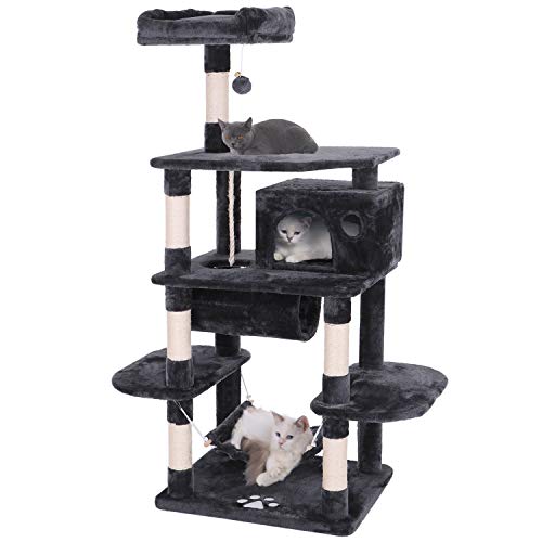 BEWISHOME Cat Tree Condo Furniture Kitten Activity Tower Pet Kitty Play House