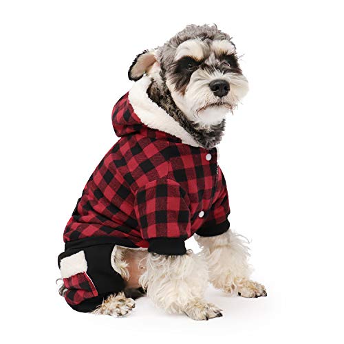 PAWZ Road Dog Plaid Coat Pet Winter Clothes Warm and Soft