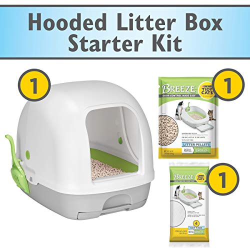 Purina Tidy Cats Hooded Litter Box System, BREEZE Hooded System Starter Kit