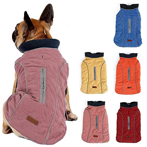 Pethiy Waterproof Windproof Reversible Dog Vest Winter Coat Warm Dog Apparel