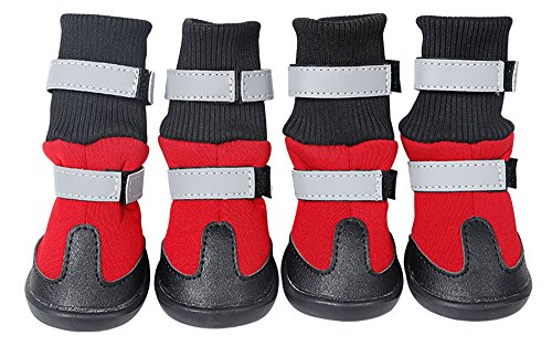 Dog Shoes Waterproof Dog Boots Anti-Slip Snow Boots Warm Paw Protector