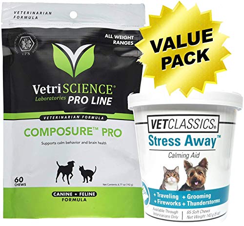 VETRISCIENCE Calming Treats for Dogs & Cats 125 Soft Chew Value Pack