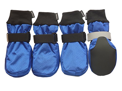 LONSUNEER Winter Paw Protector Dog Boots Waterproof Soft Sole and Nonslip Set