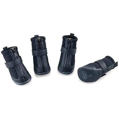 URBEST Dog Winter Shoes, Dog Boots Sports Non-Slip Pet Dog PU Leather