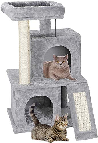 Nova Microdermabrasion 34 Inches Cat Tree Tower with Scratching Posts