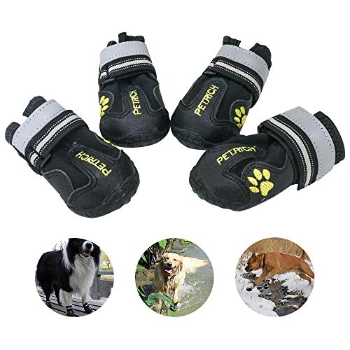 URBEST Dog Winter Shoes, 4 Pcs Dog Boots Sports Non-Slip Pet Dog Anti-Slip Sole