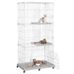 Yaheetech 3-Tier Large Wire Pet Cat Ferret Chinchilla Kitten Cage Condo Crate