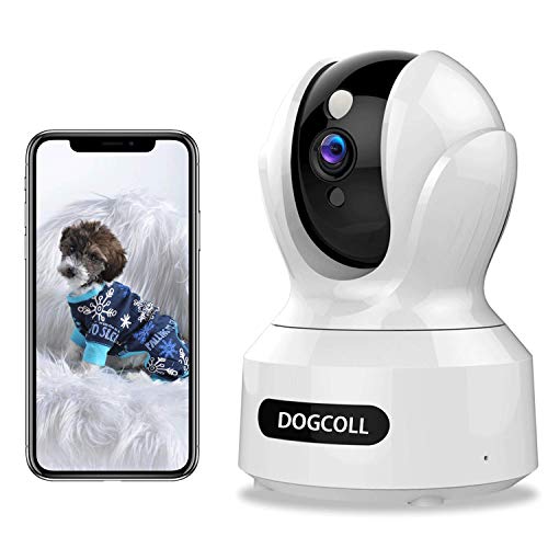 [New 2020]DOGCOOL FHD Pet Camera Dog Camera 360° WIFI Pet Monitor Indoor Home Cat Cam with Alexa,Sound Detection, Motion Tracking and Alert, Two-Way Audio,Pan/Tilt/Zoom Baby Monitor with Night Vision