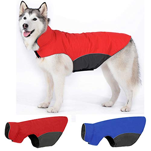 Leepets Waterproof Dog Jacket Fleece Lined Dog Coat for Winter Warm