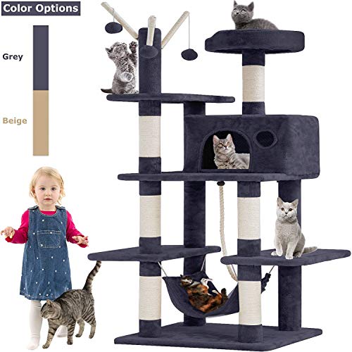 BestPet Cat Tree Tower Condo Playground Cage Kitten Multi-Level 56 inches