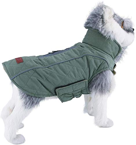 ThinkPet Warm Reversible Dog Coat - Thick Padded Comfortable Winter Dog Jacket