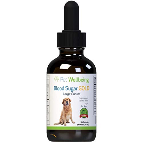 Pet Wellbeing - Blood Sugar Gold for Dogs - Natural Support for Healthy Blood Sugar Levels in Your Dog with Diabetes - 4 oz (118ml)