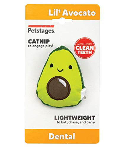 Petstages Lil' Avocato Catnip and Dental Mesh Avocado Cat Toy